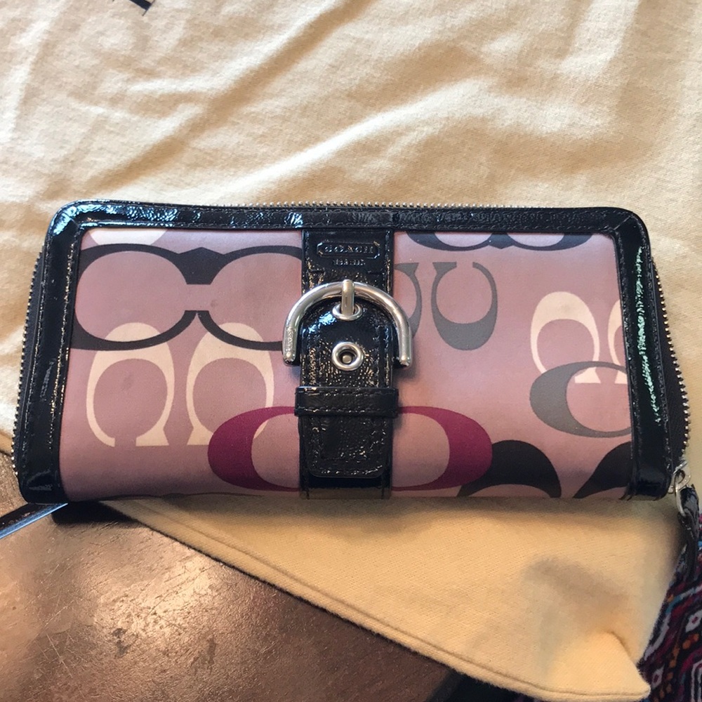 Coach zip around wallet